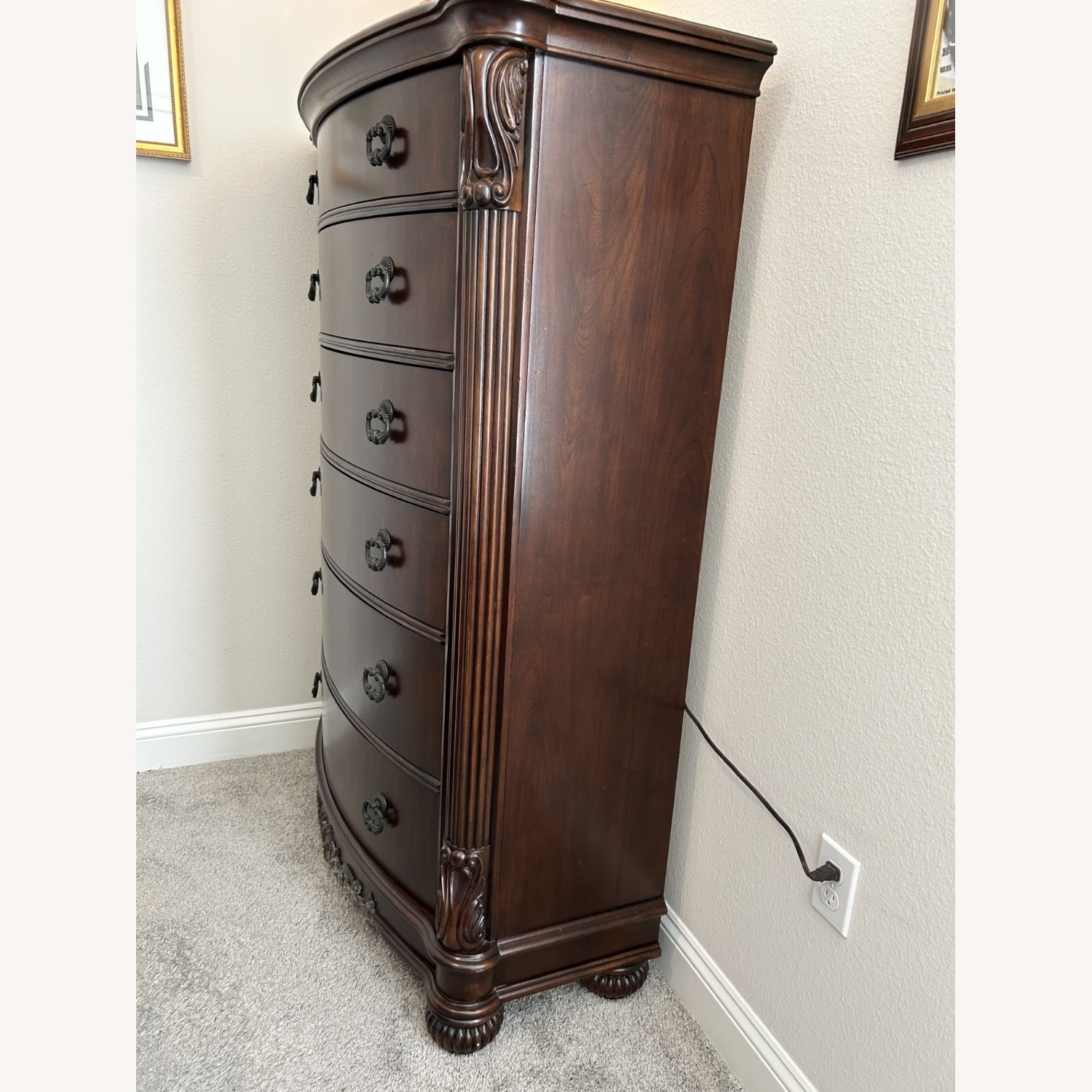 Collezione Europa Dark Brown Wood Dresser - image-1