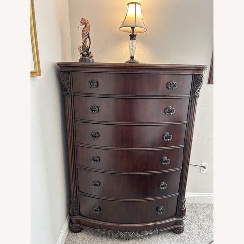 Used Collezione Europa Dark Brown Wood Dresser for sale on AptDeco