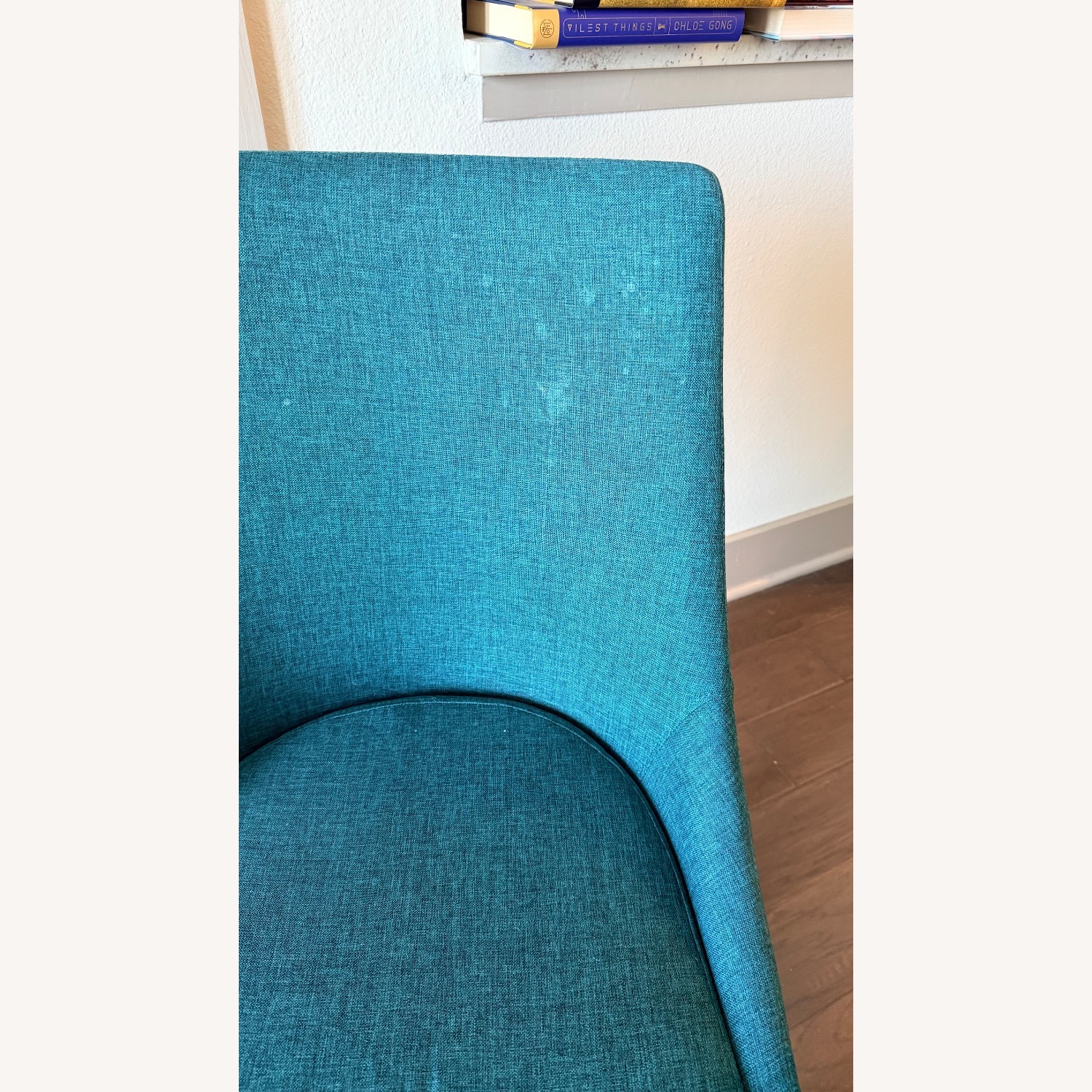 Upholstered Teal Dining Chairs - Set of 4 - image-2