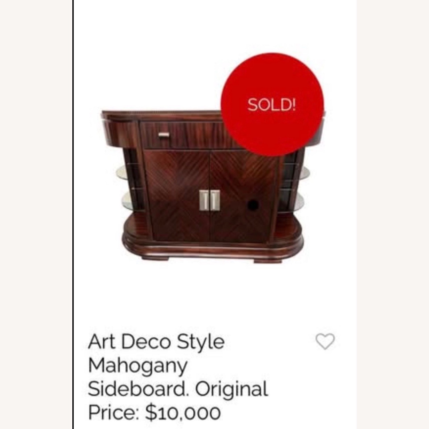 One of a kind Art Deco Vitrine Mahogany Sideboad - image-5