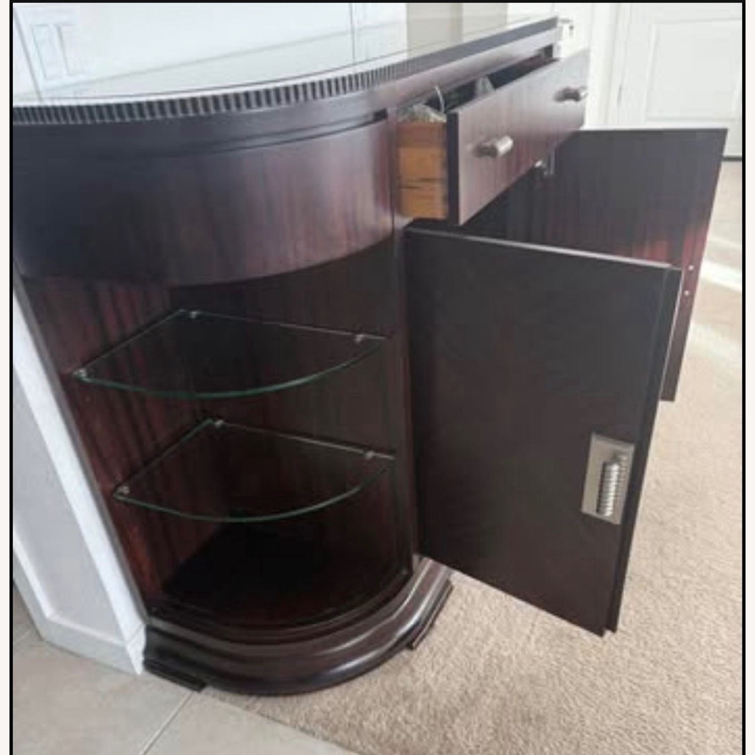 One of a kind Art Deco Vitrine Mahogany Sideboad - image-2