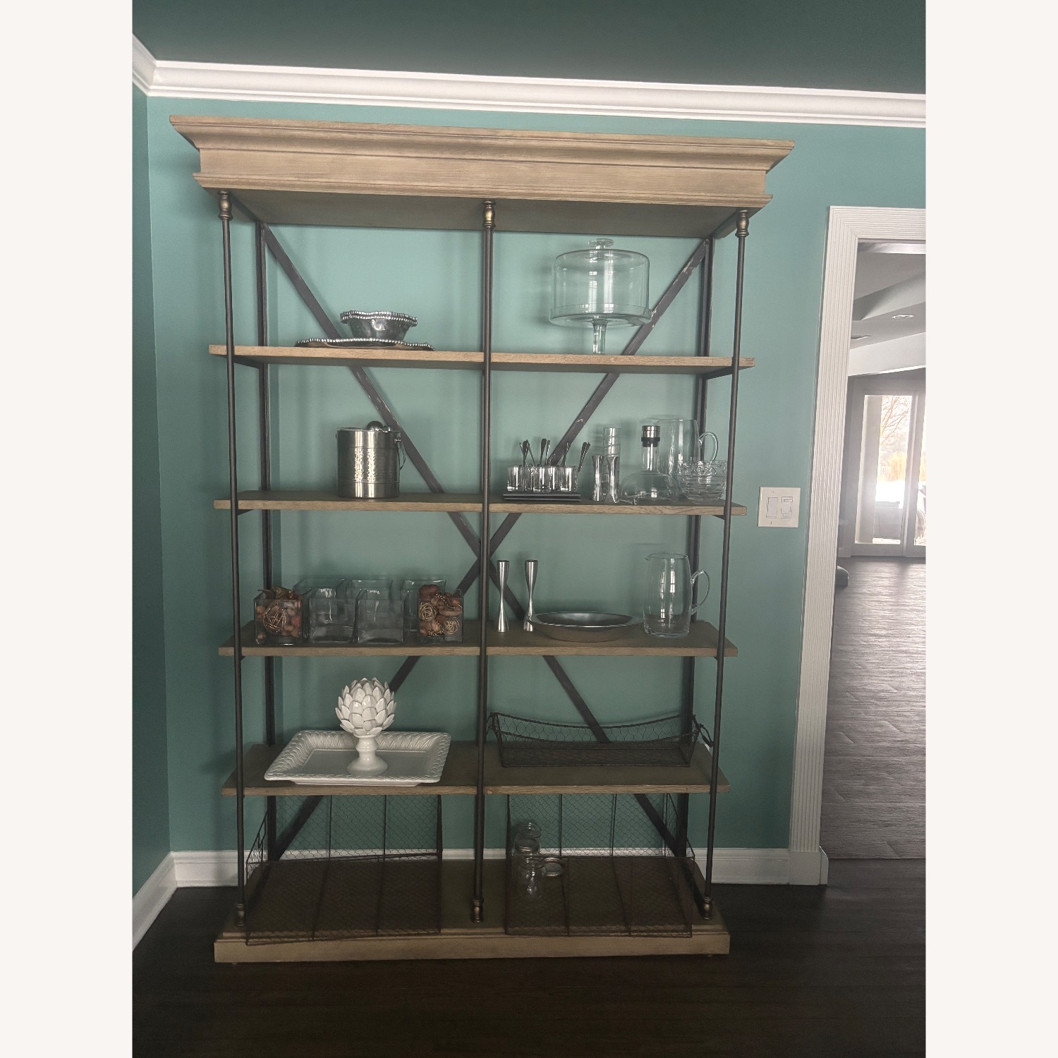 Restoration Hardware Natural Wood Wall Unit - image-1