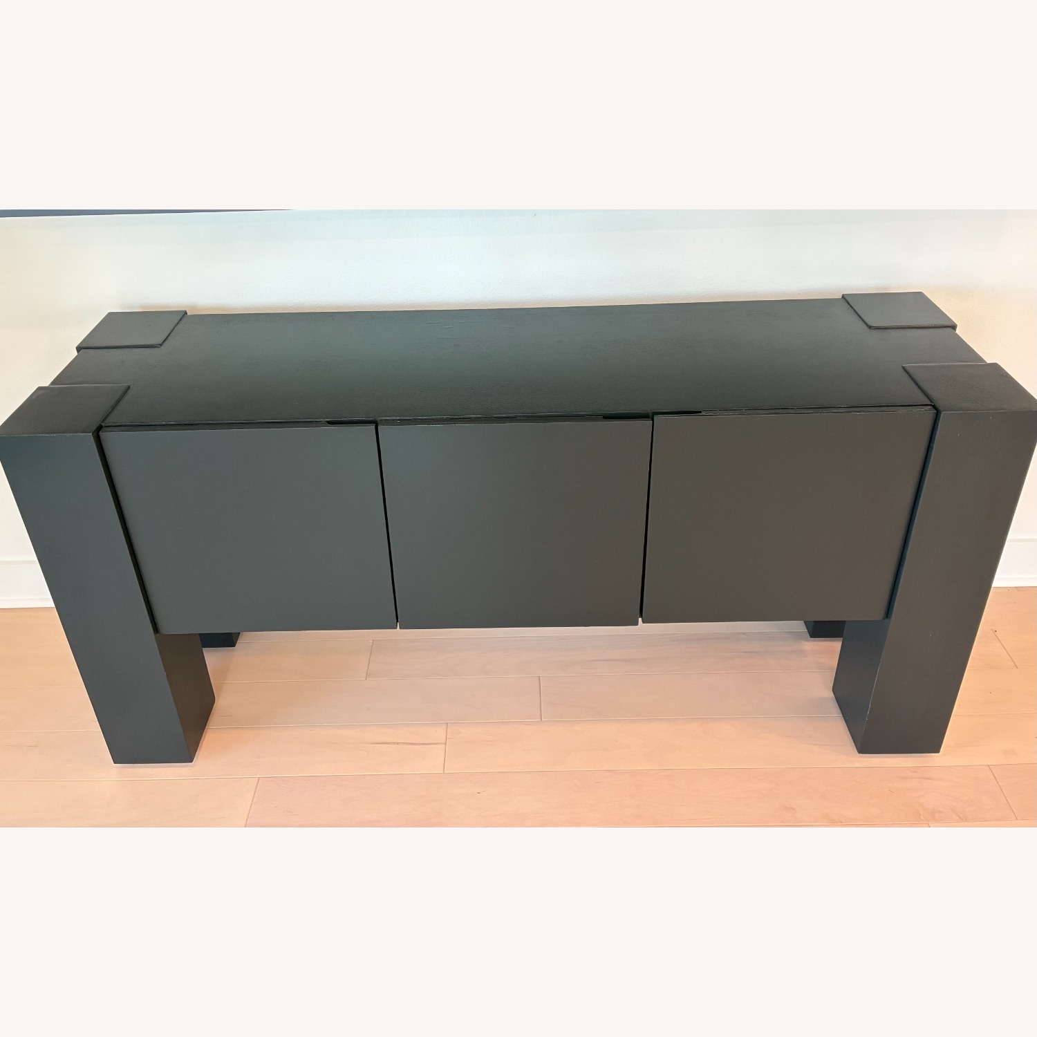 Crate & Barrel Sobro Dark Green - Walnut Media Console - image-2