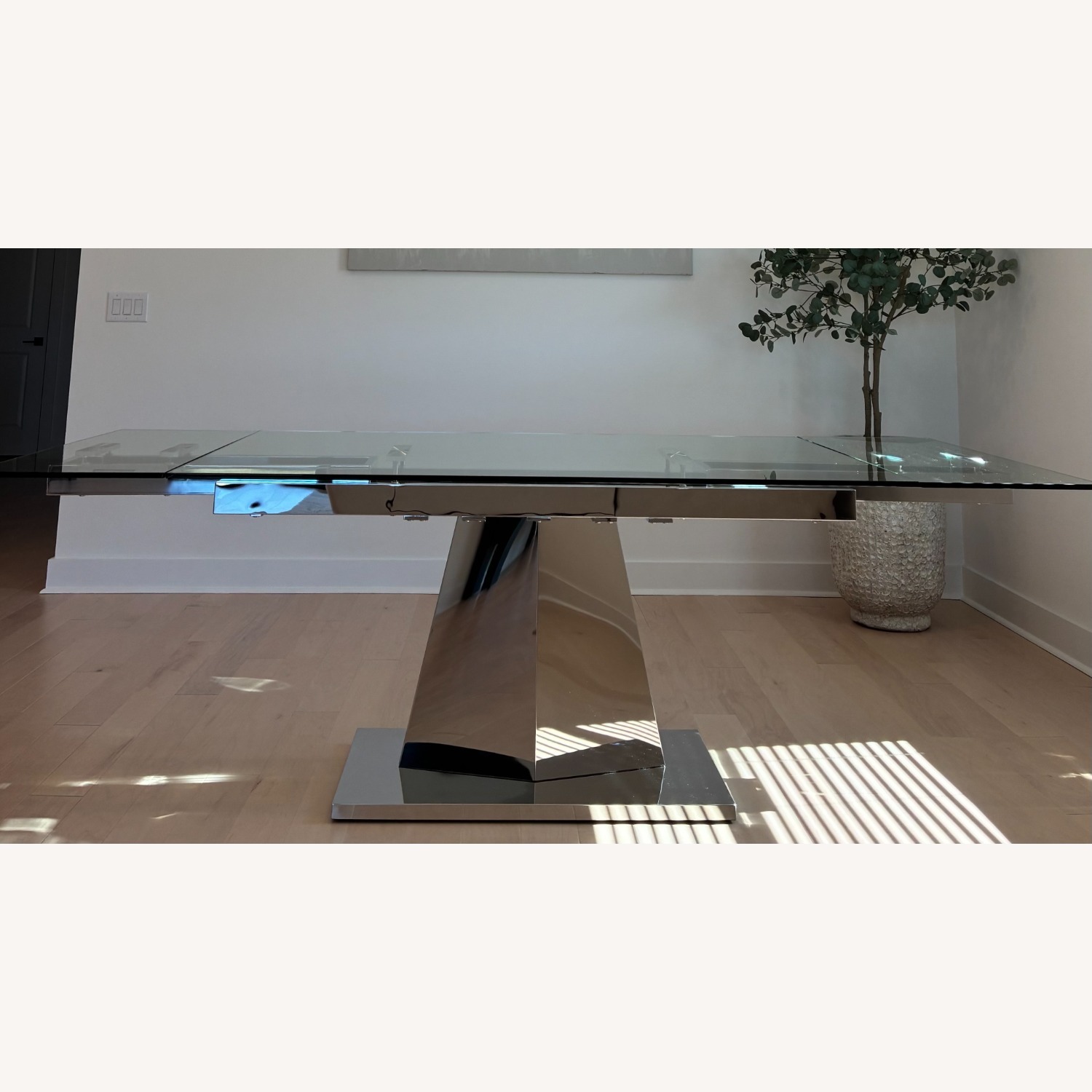 Harlan Glass Extension Dining Table with Chairs - image-1