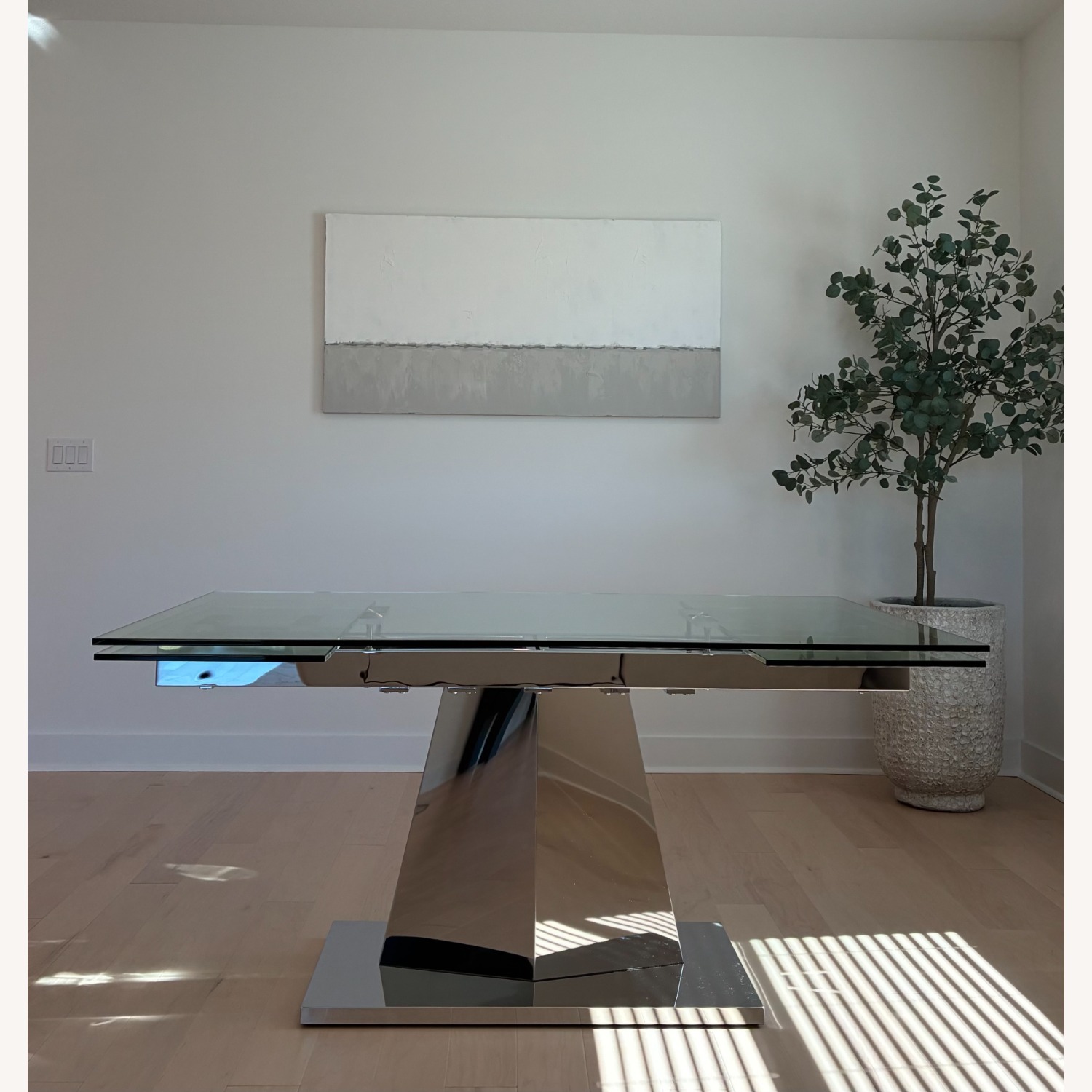 Harlan Glass Extension Dining Table with Chairs - image-7