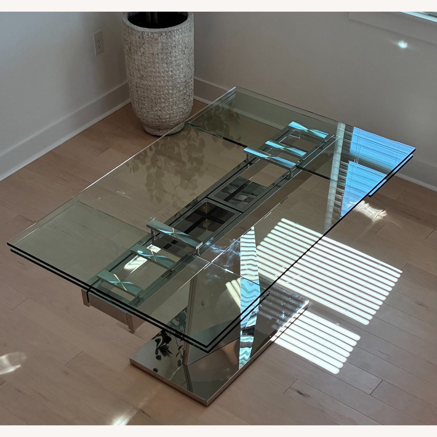 Harlan Glass Extension Dining Table with Chairs - image-8