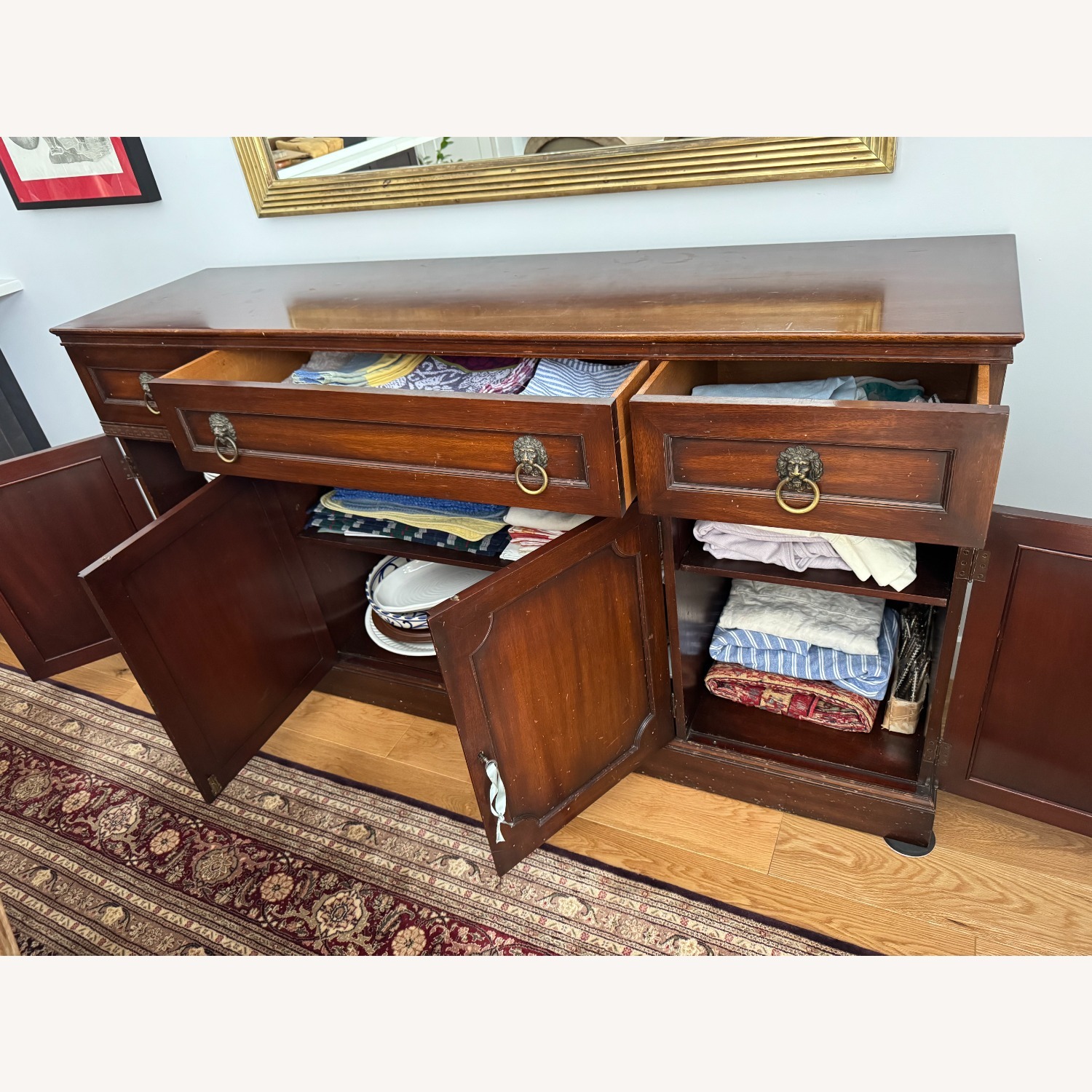 Dark Brown Wood Sideboard - image-10