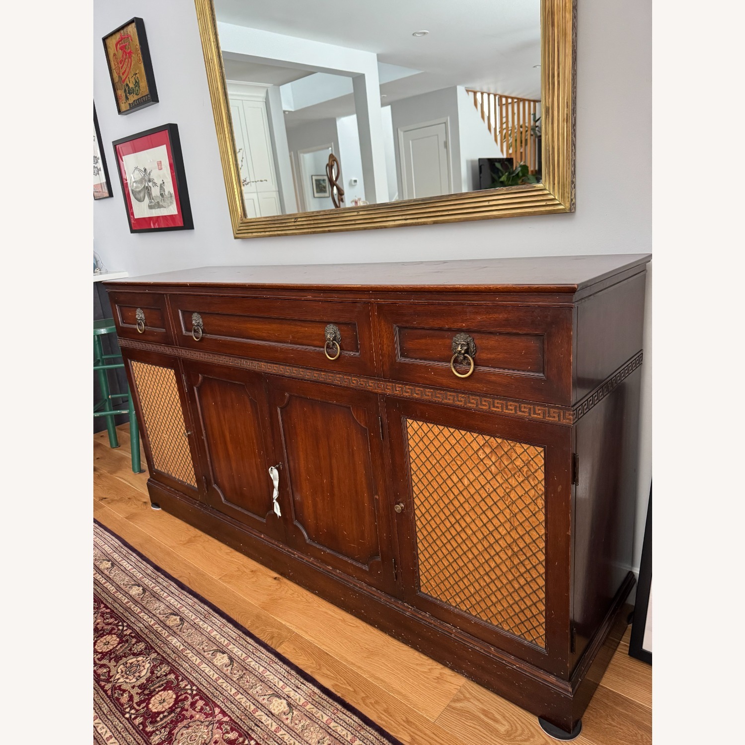Dark Brown Wood Sideboard - image-1