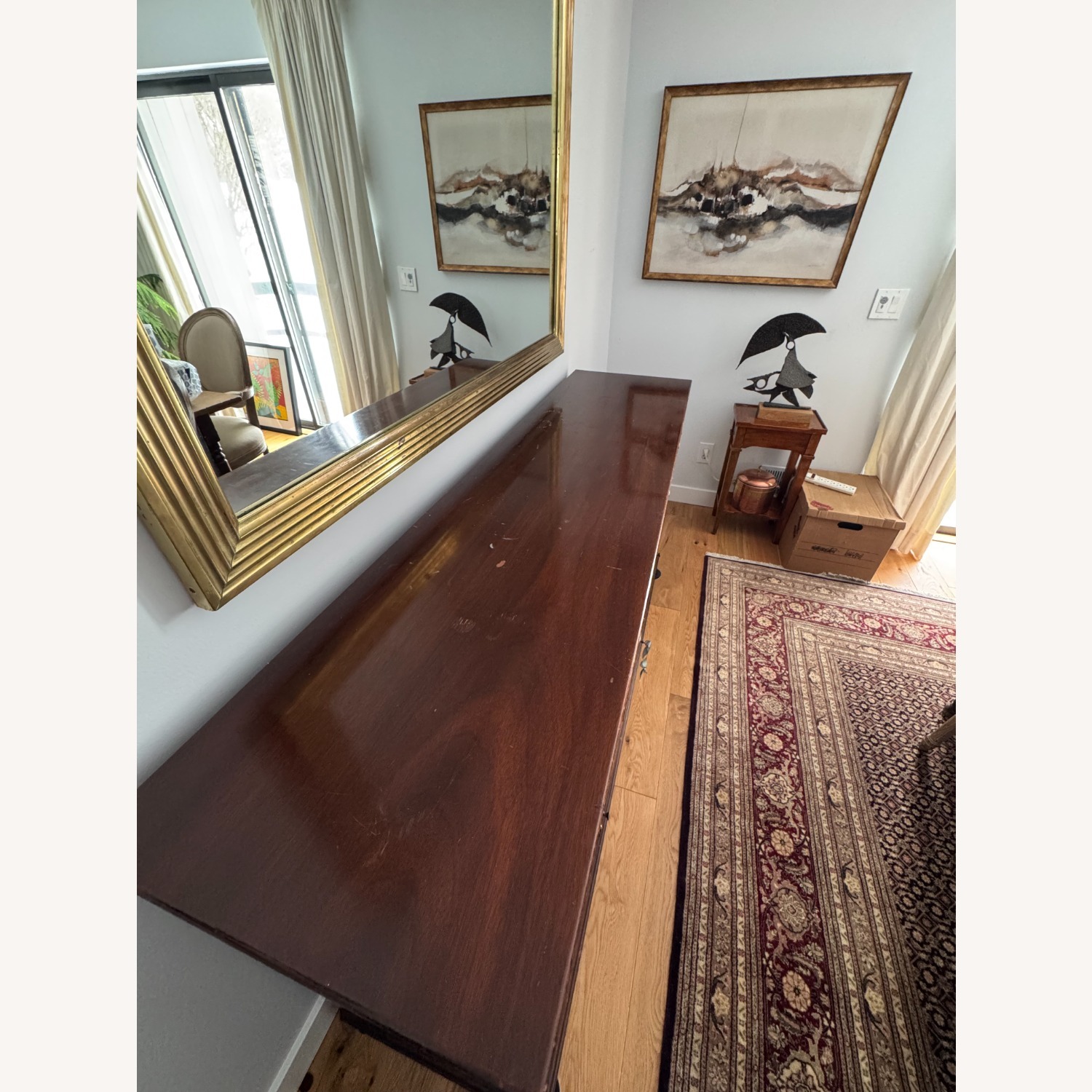 Dark Brown Wood Sideboard - image-5