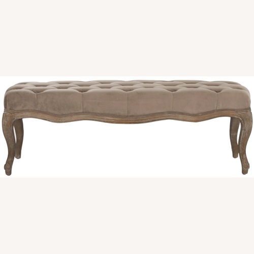 Used Safavieh Light Gray Fabric Bench for sale on AptDeco