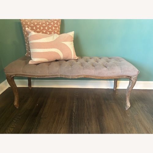 Used Safavieh Light Gray Fabric Bench for sale on AptDeco