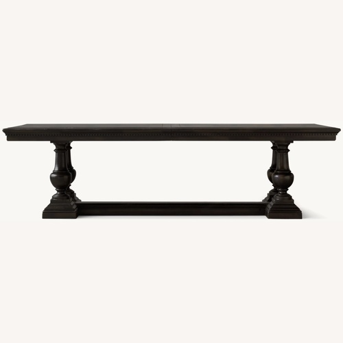 Used Restoration Hardware St. James Black Wood Dining Table for sale on AptDeco