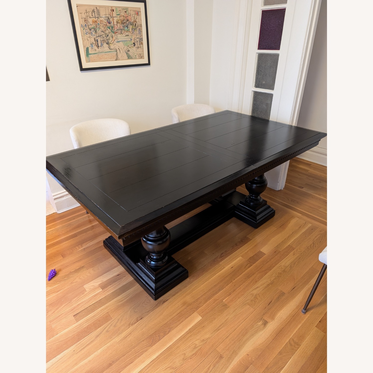 Restoration Hardware St. James Black Wood Dining Table - image-1