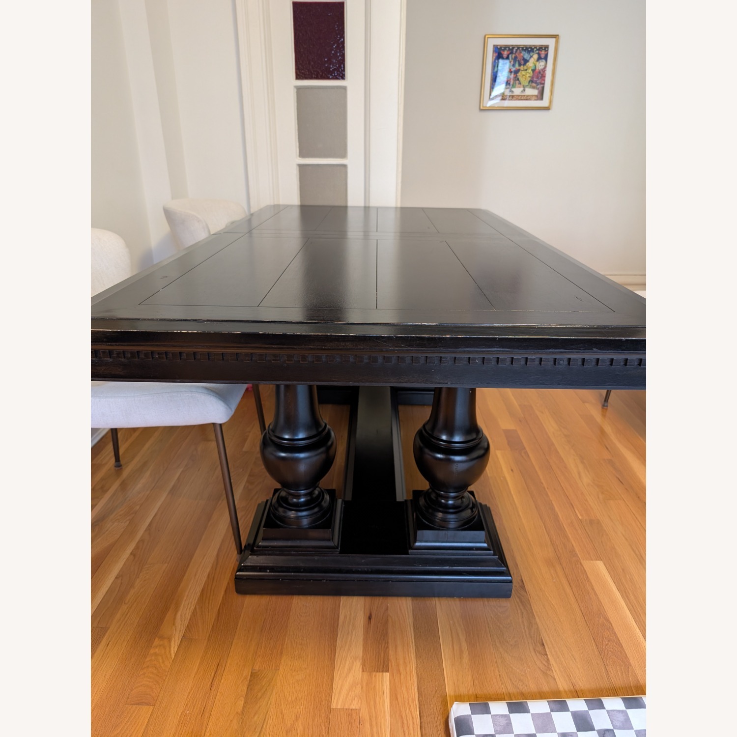 Restoration Hardware St. James Black Wood Dining Table - image-3