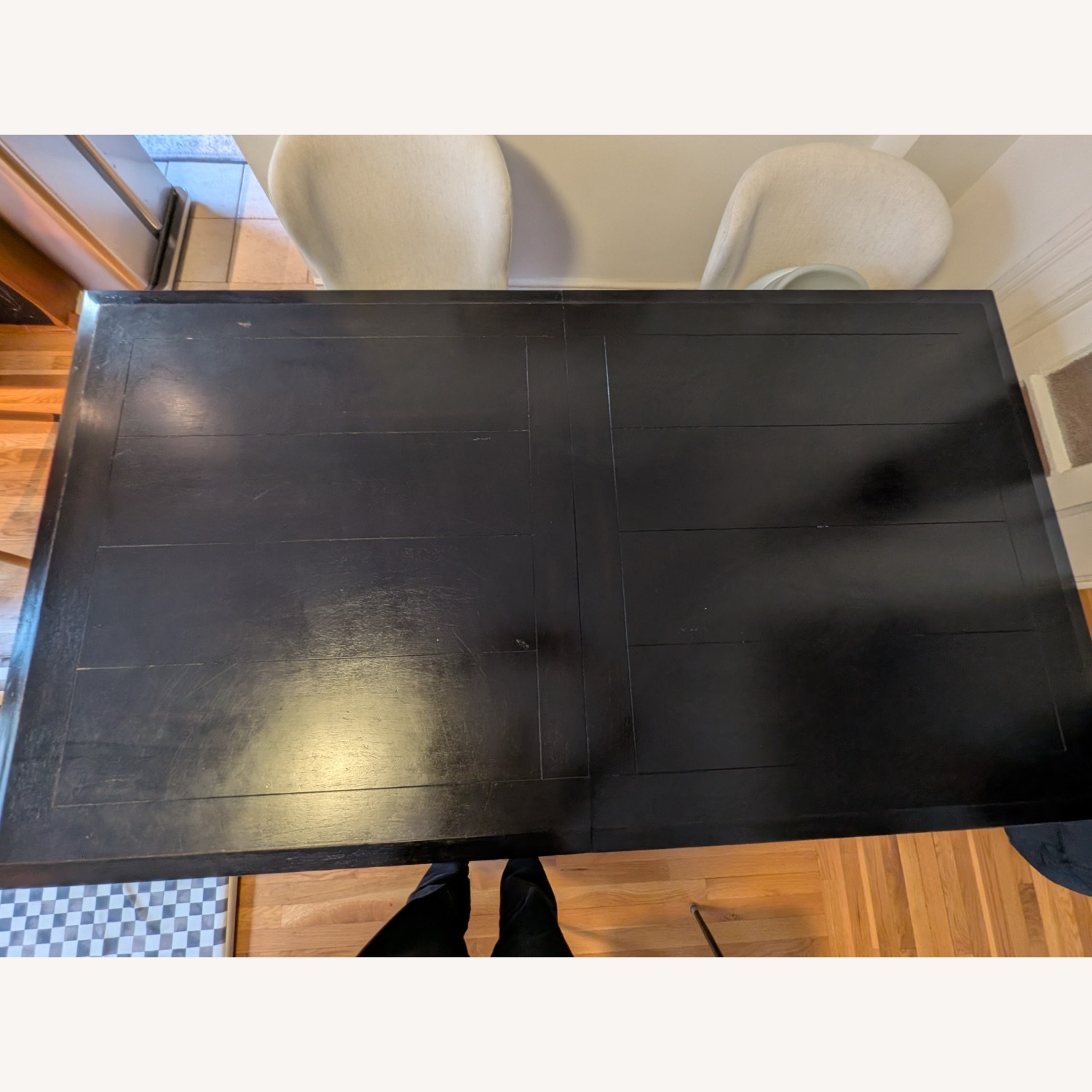 Restoration Hardware St. James Black Wood Dining Table - image-5