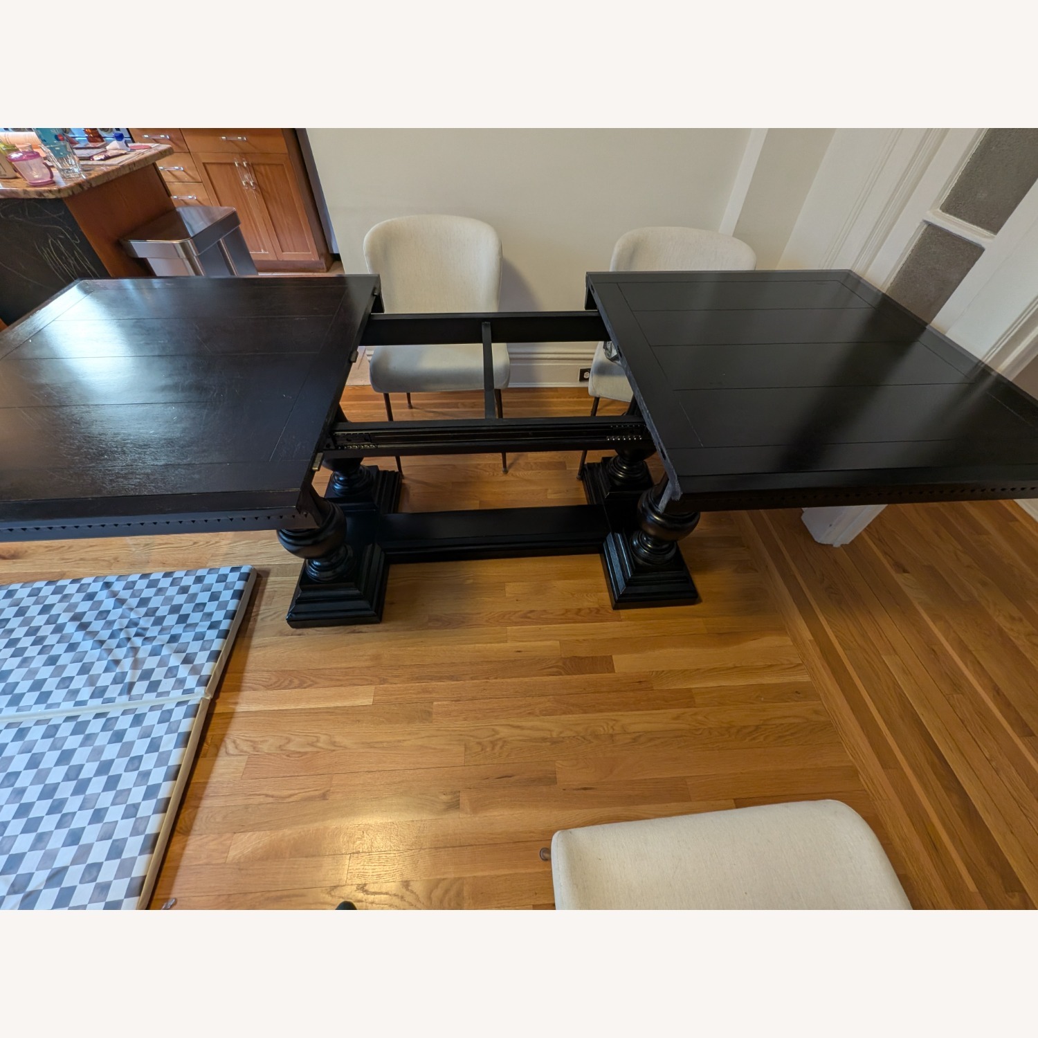 Restoration Hardware St. James Black Wood Dining Table - image-2