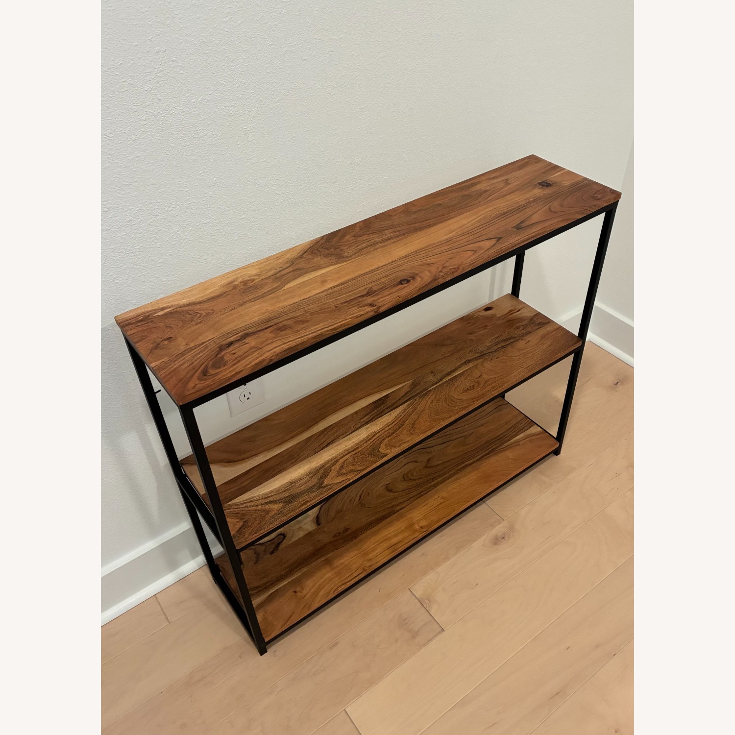 Light Brown Wood-Top Console Table - image-2