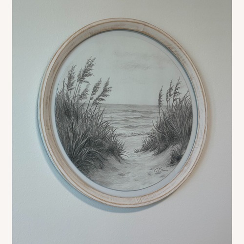 Used Wooden Framed Coast Drawing for sale on AptDeco