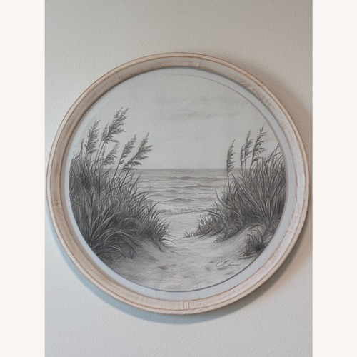 Used Wooden Framed Coast Drawing for sale on AptDeco