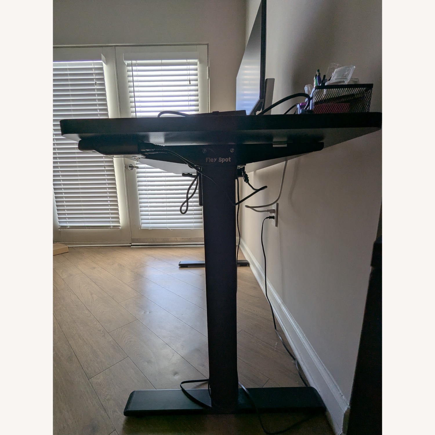 Black Standing Desk, Height Adjustable Electric - image-9