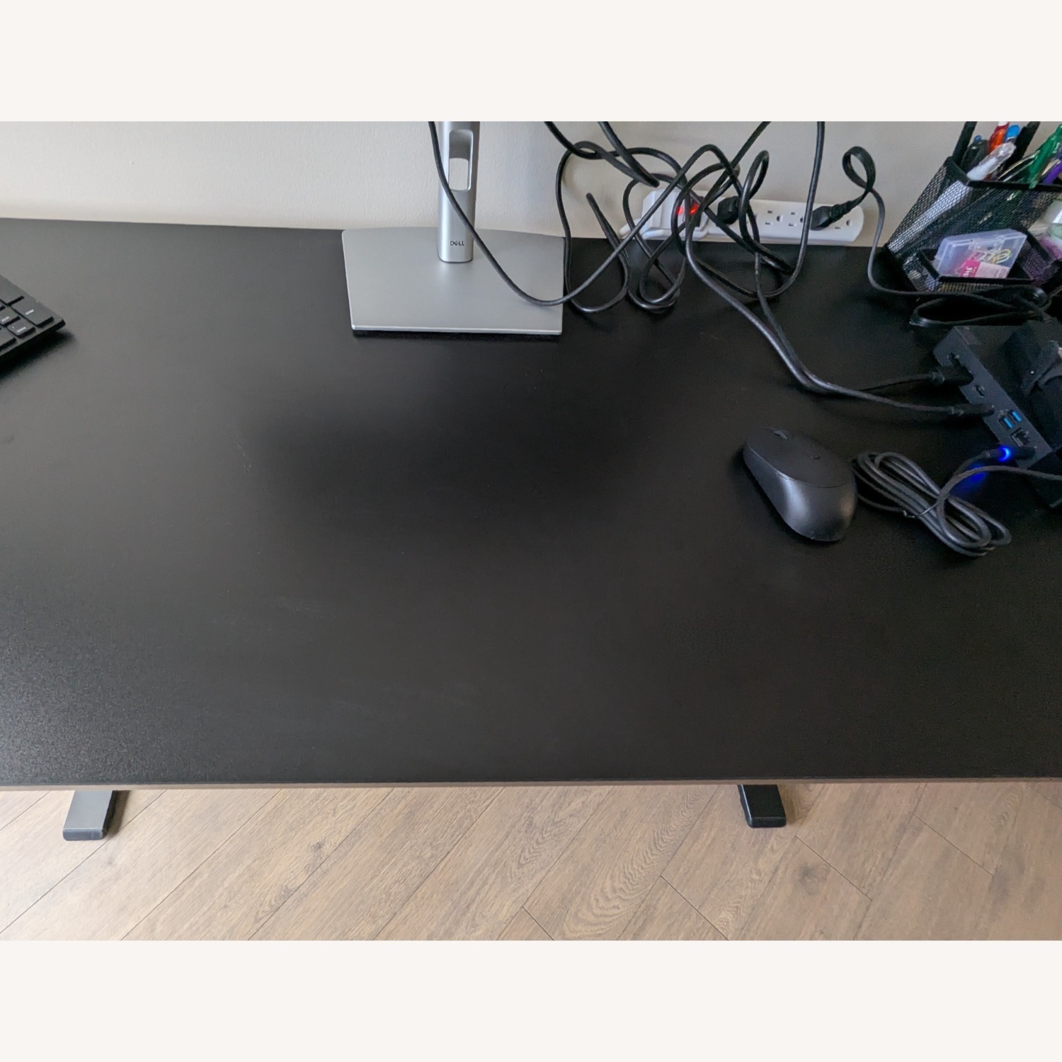 Black Standing Desk, Height Adjustable Electric - image-3