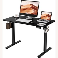Black Standing Desk, Height Adjustable Electric
