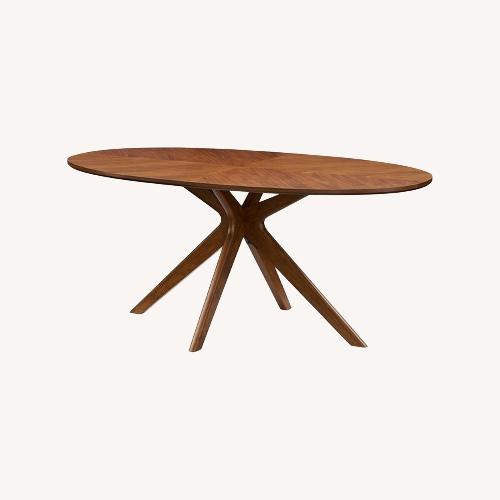 Used Castlery Dark Brown Brighton Oval Dining Table for sale on AptDeco