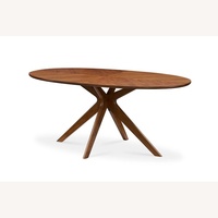 Castlery Dark Brown Brighton Oval Dining Table