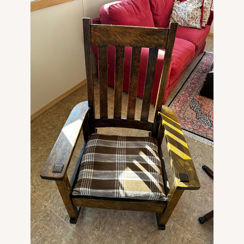 Used Stickley Brothers Furniture Dark Brown Armchair for sale on AptDeco