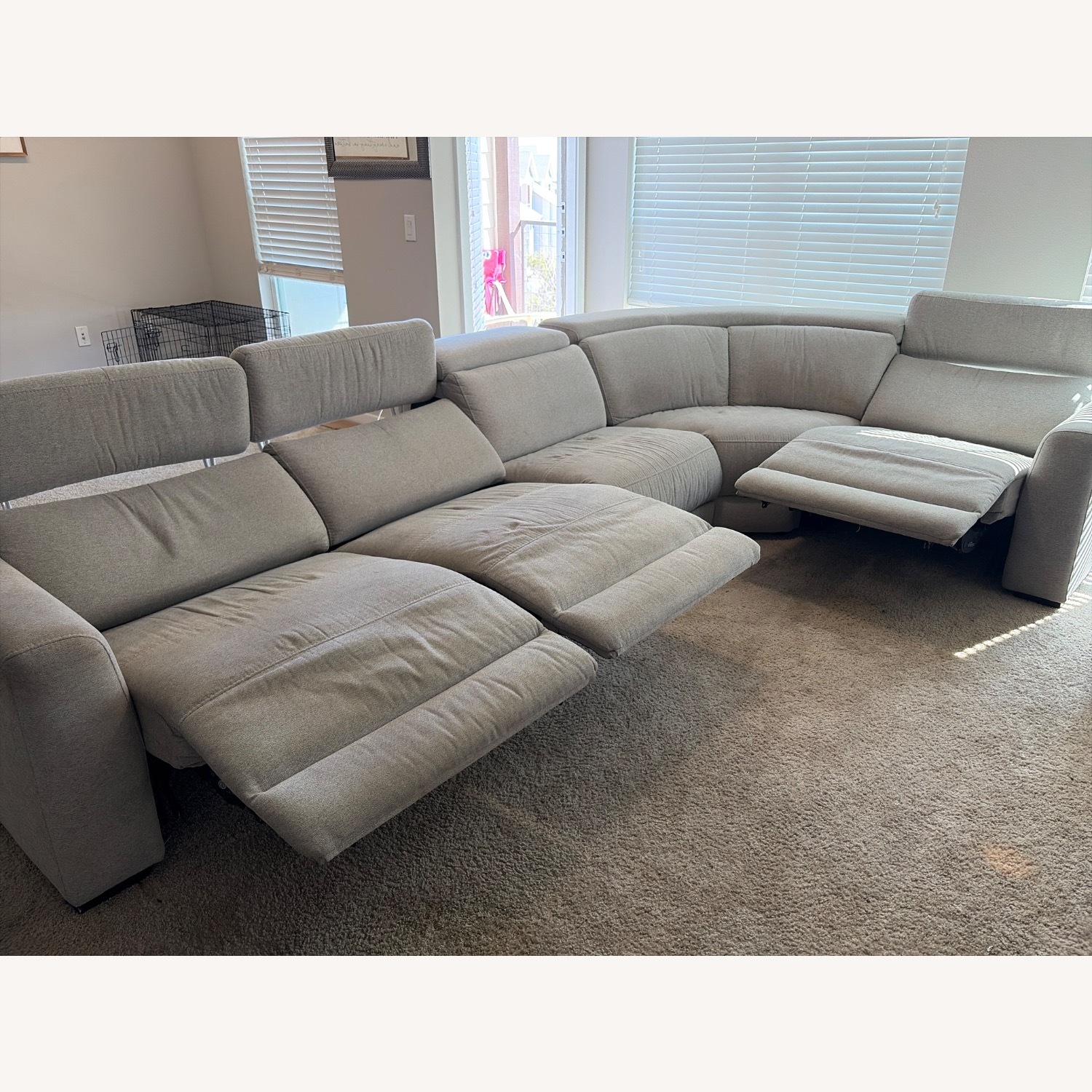 Natural Fabric 3+ Piece Sectional - image-2