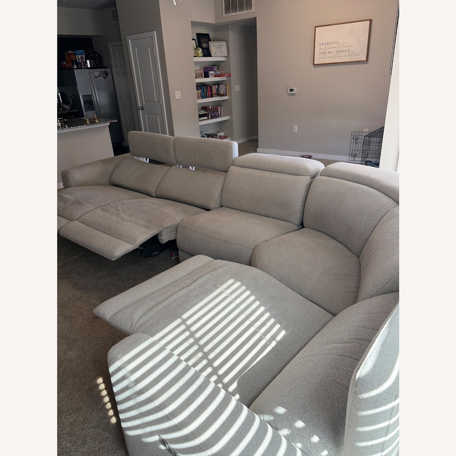 Natural Fabric 3+ Piece Sectional - image-1