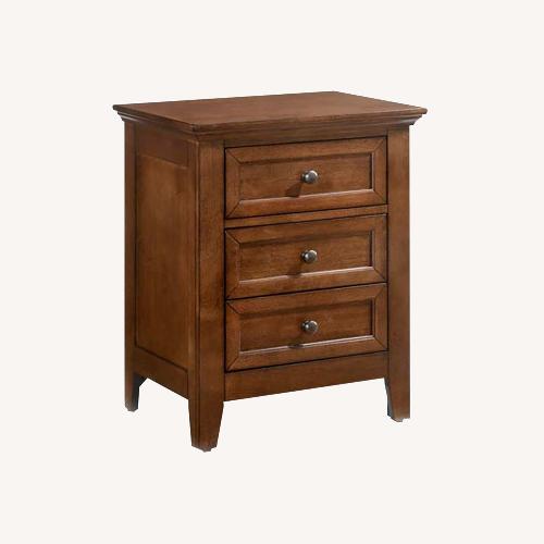Used Keystone 3 Drawer Mahogany Nightstand for sale on AptDeco