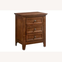 Keystone 3 Drawer Mahogany Nightstand