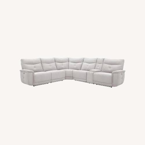 Used Light Gray Power Reclining Sectional for sale on AptDeco