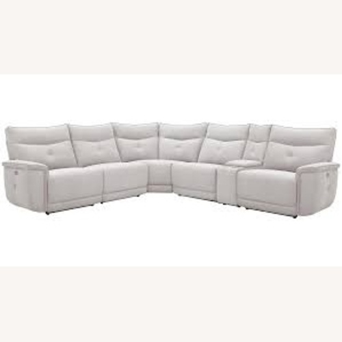 Used Light Gray Power Reclining Sectional for sale on AptDeco