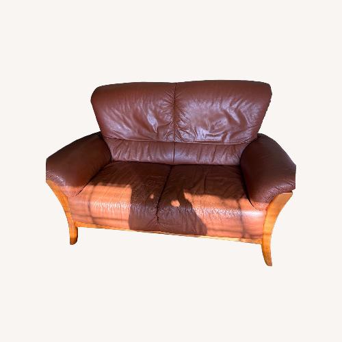 Used Scandinavian Designs Light Brown Loveseat for sale on AptDeco