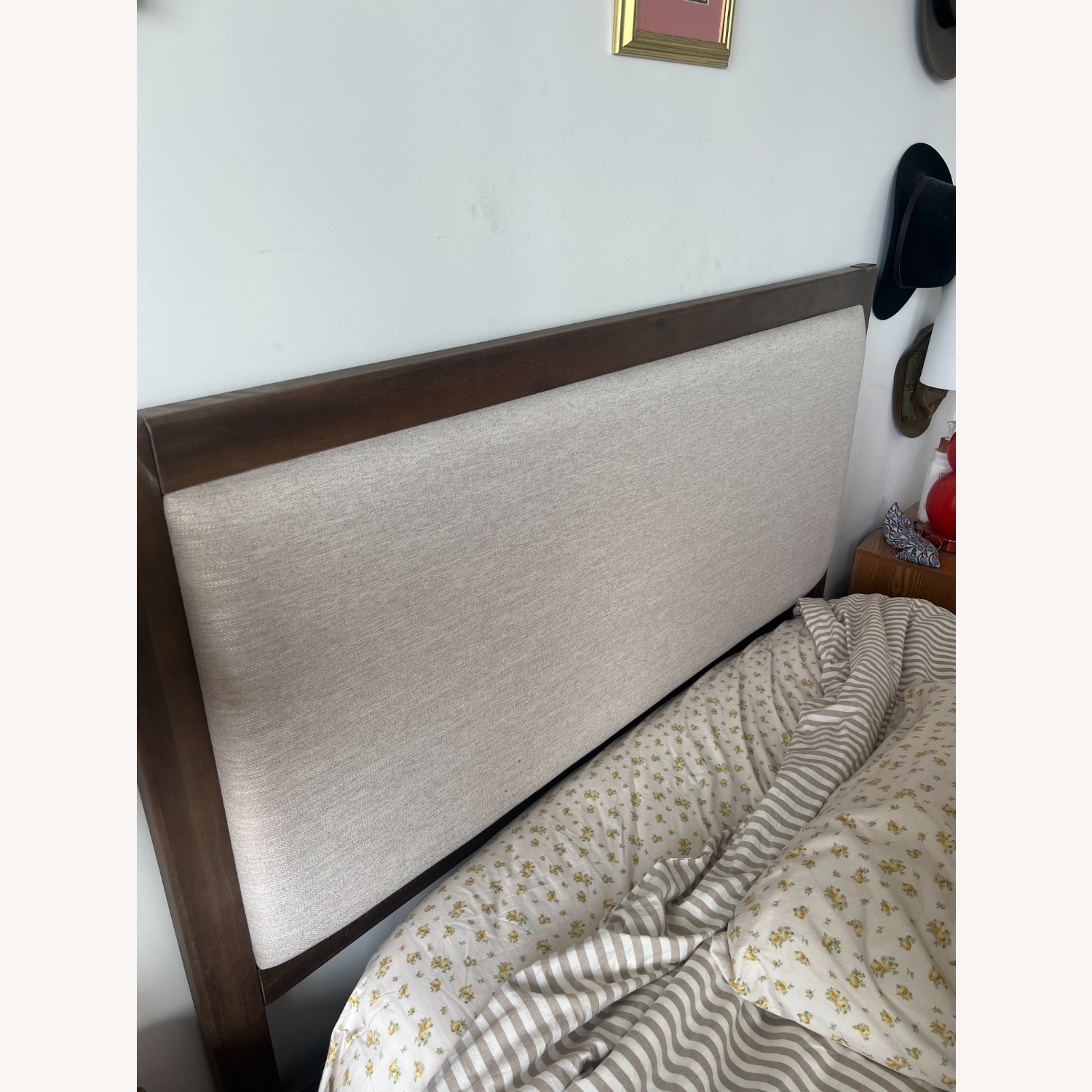 Wayfair Wooden + Fabic Full Bed Frame  - image-3
