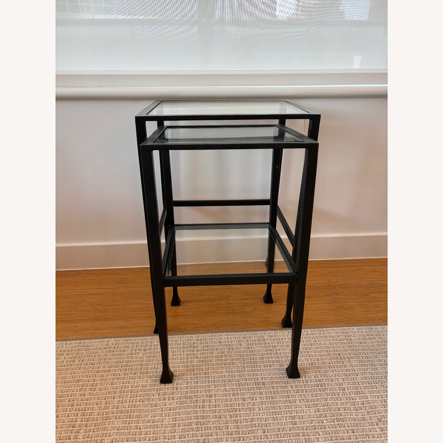 Pottery Barn Tanner Black Glass Coffee Table - image-3