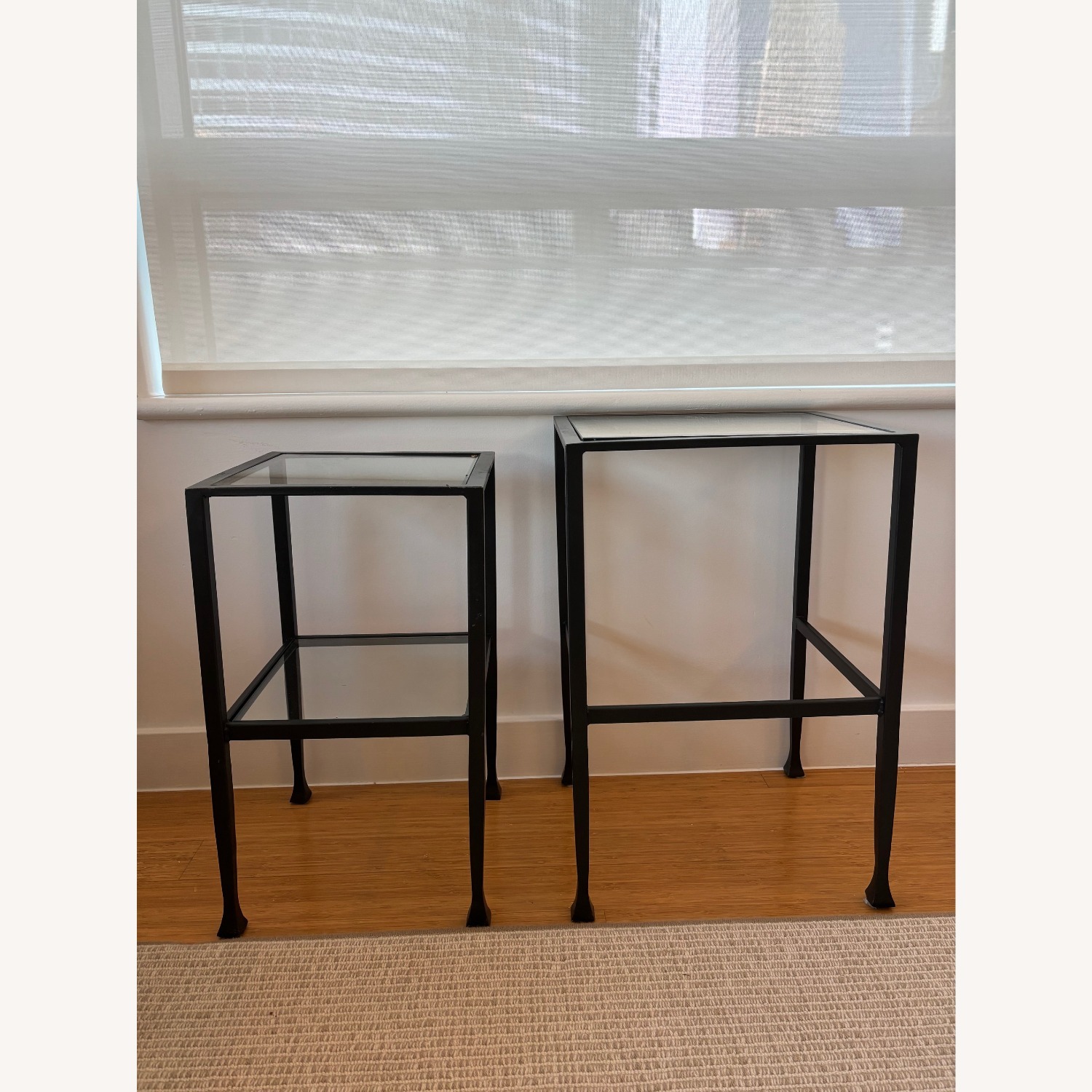 Pottery Barn Tanner Black Glass Coffee Table - image-2