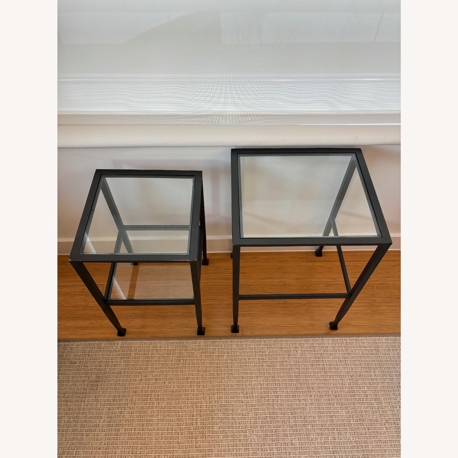 Pottery Barn Tanner Black Glass Coffee Table - image-6
