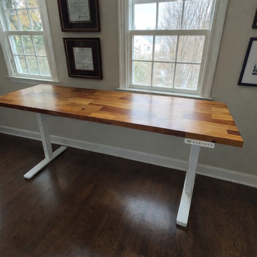 Used 80" Uplift Standing Desk With Solid Wood Top for sale on AptDeco