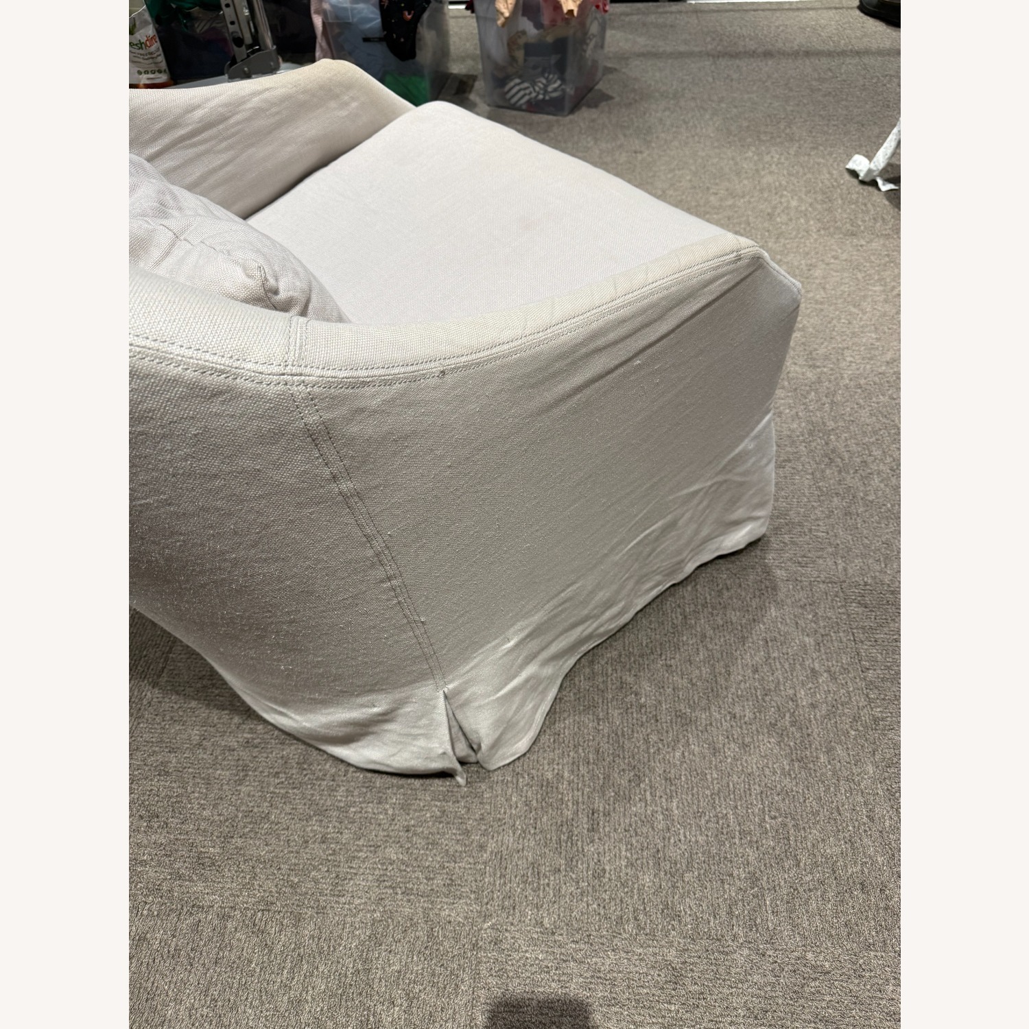 Restoration Hardware Modern Track Arm Slipcovered Swivel Glider - image-4