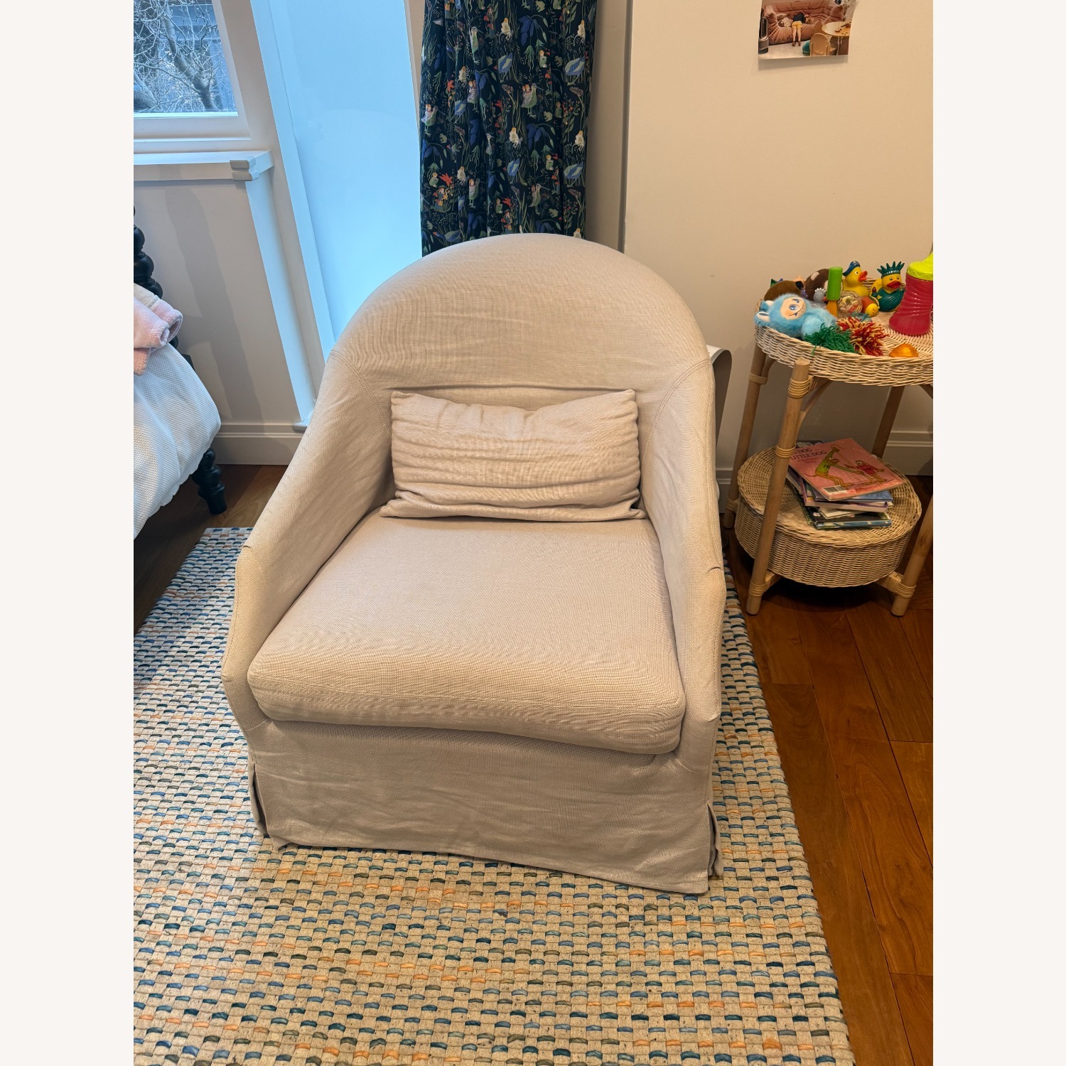 Restoration Hardware Modern Track Arm Slipcovered Swivel Glider - image-1