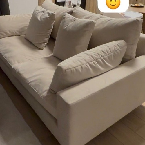 Used West Elm Natural Fabric 2 Seater Sofa for sale on AptDeco