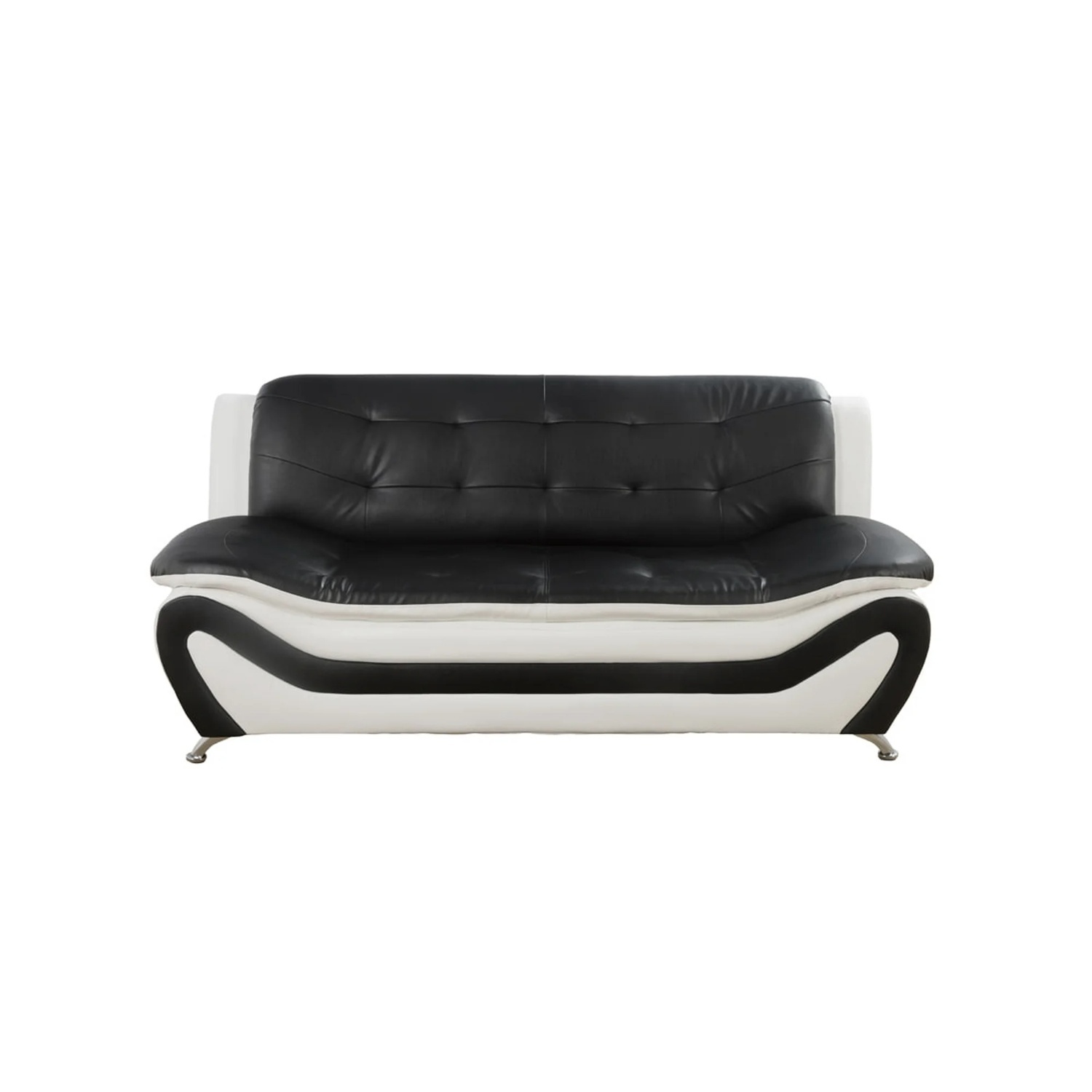 Black Leather 3+ Seater Sofa - image-6