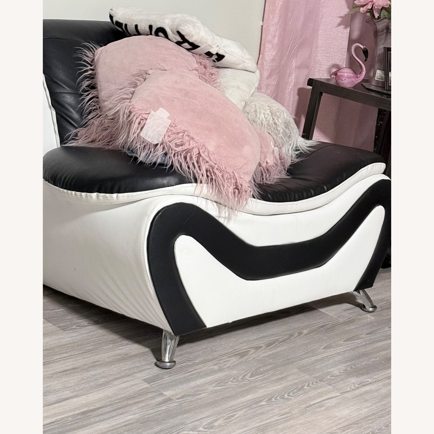 Black Leather 3+ Seater Sofa - image-4