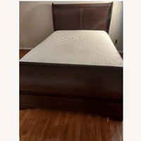 Wooden Sleigh Bed with Power Base