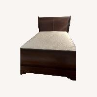 Wooden Sleigh Bed with Power Base