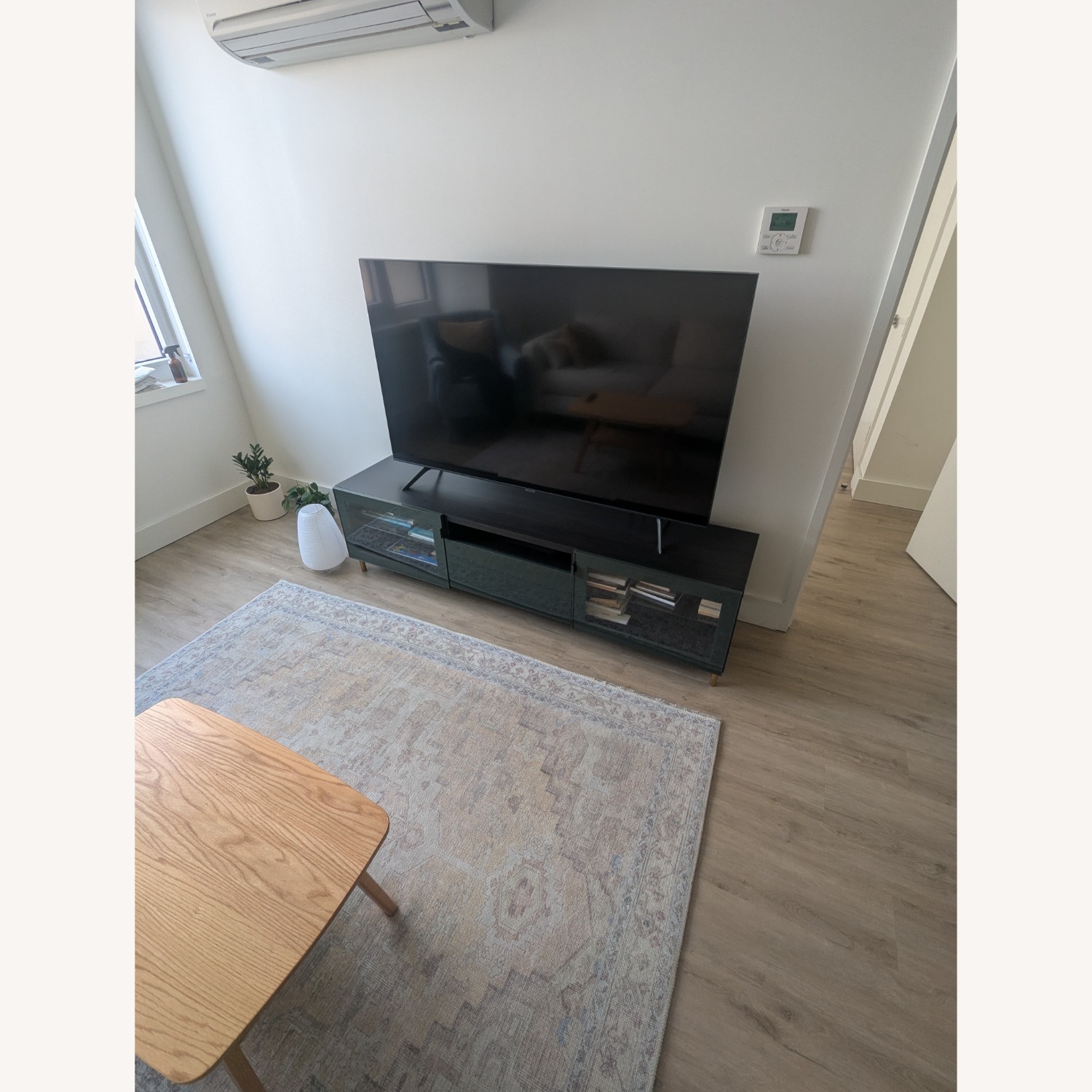 IKEA Besta Olive Green TV Bench - image-1