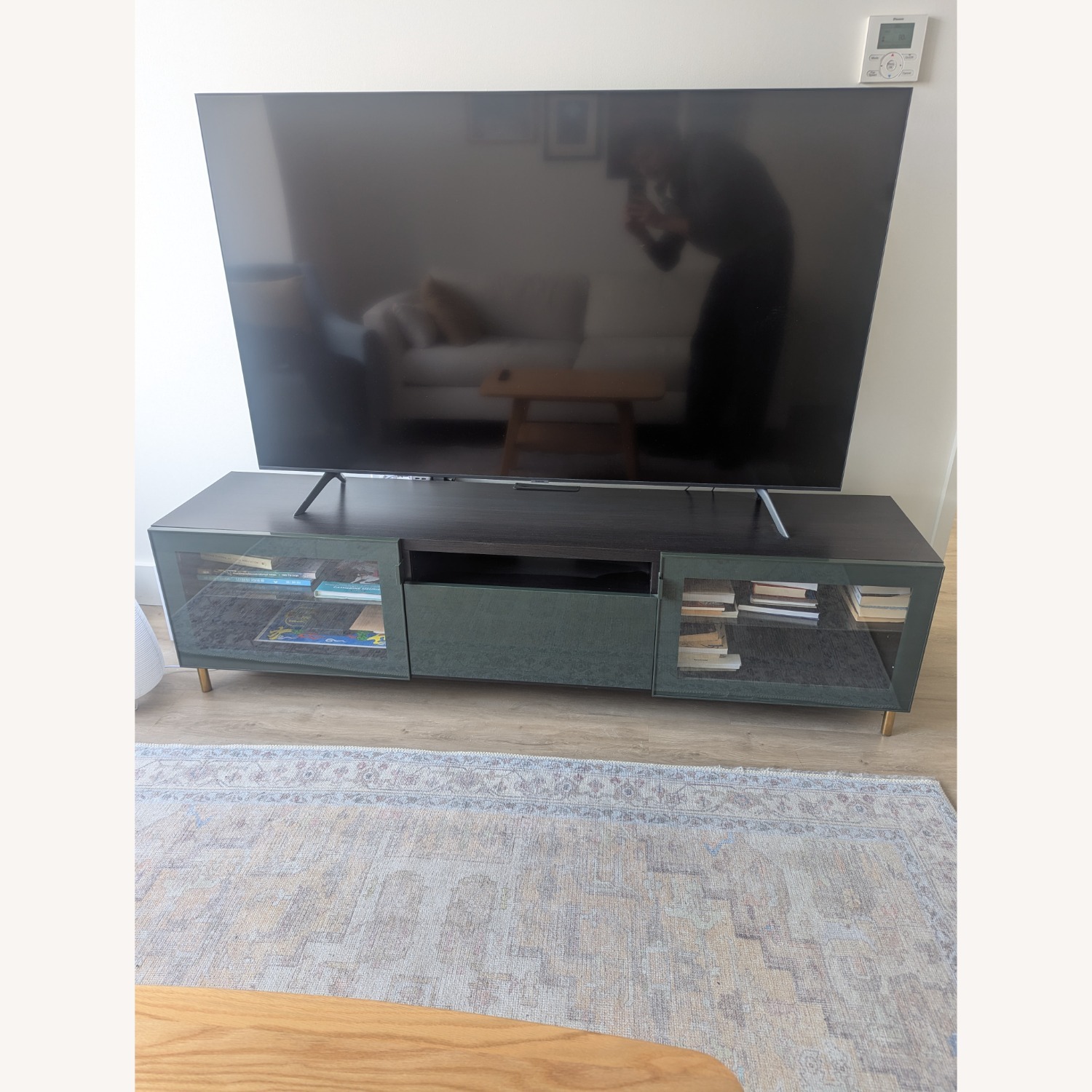 IKEA Besta Olive Green TV Bench - image-2